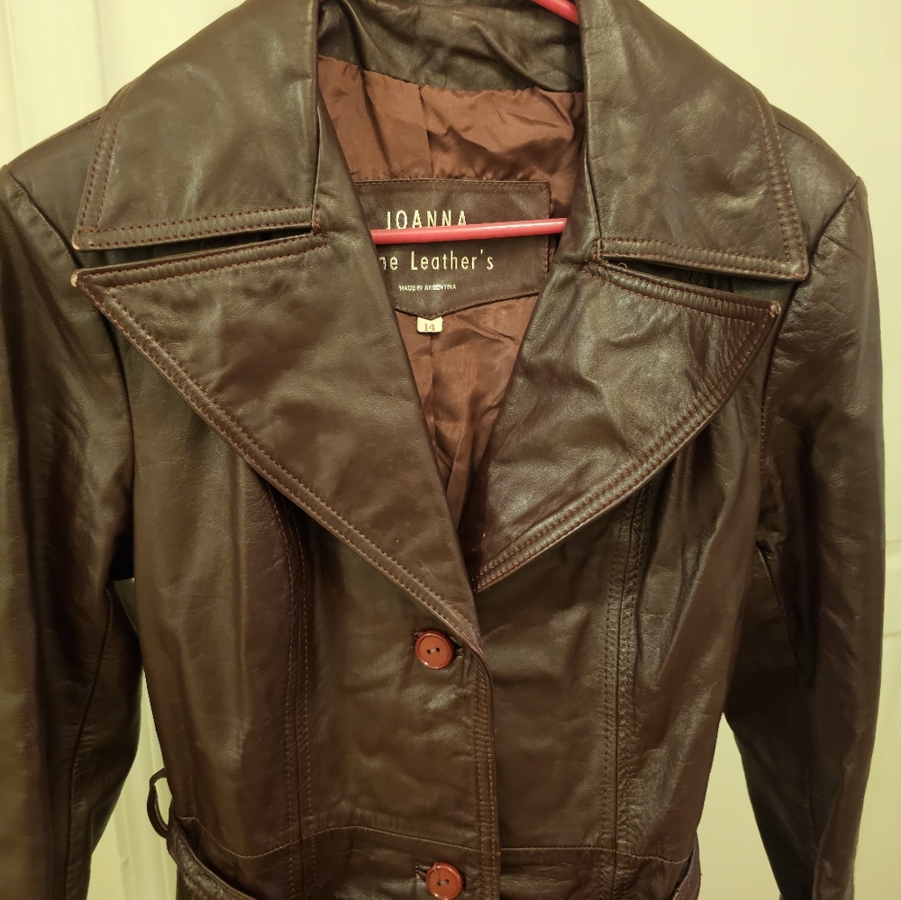 Brown Joanna Fine Leather's size 14 used like new